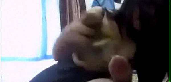  amateur Indian couple enjoying blow job till he cums and gets cleaned up by Indian beauty.